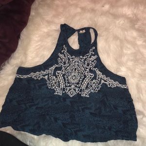 Navy blue tribal tank